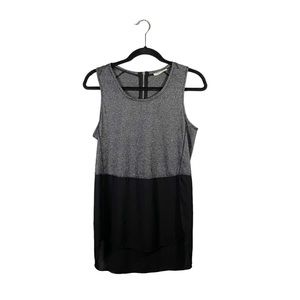 RD Style Sleeveless Color Block Business Casual Shimmer Sleeveless Tunic Blouse